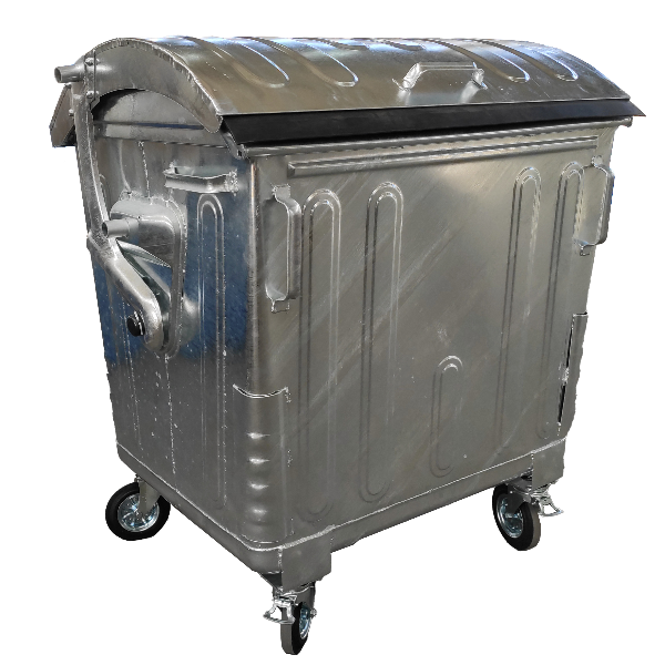 Контейнер для сміття металевий з круглою кришкою 1100 літрів